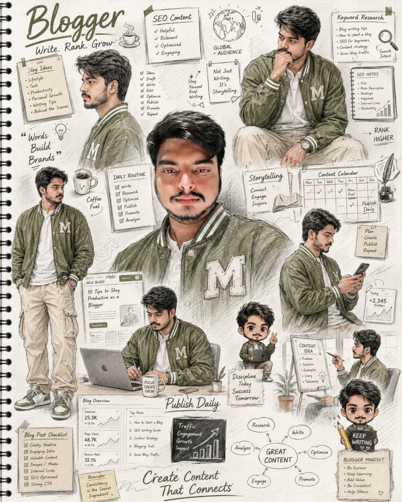 Blogger Content Creator Character Sheet