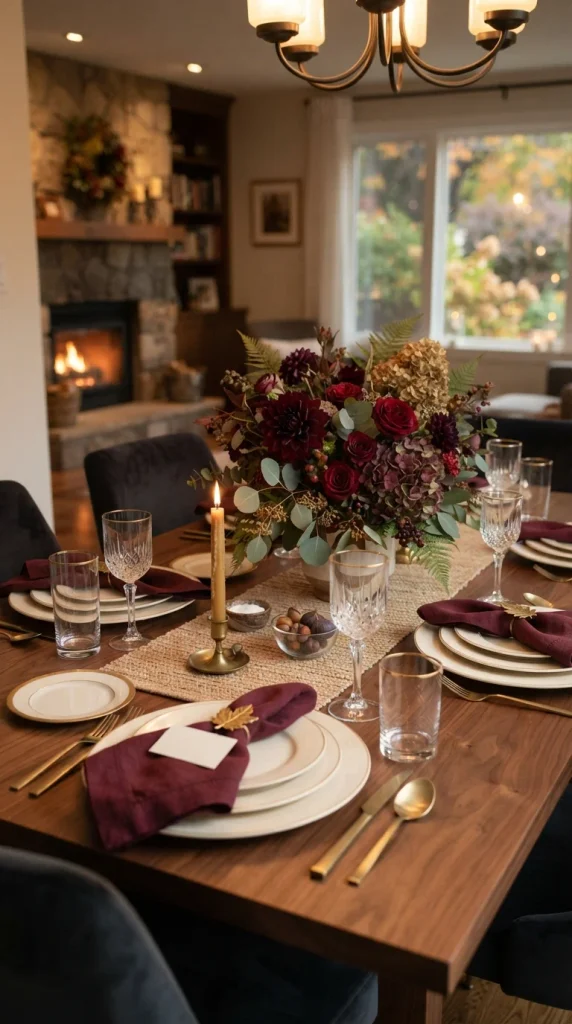 Add Burgundy and Brass Accents