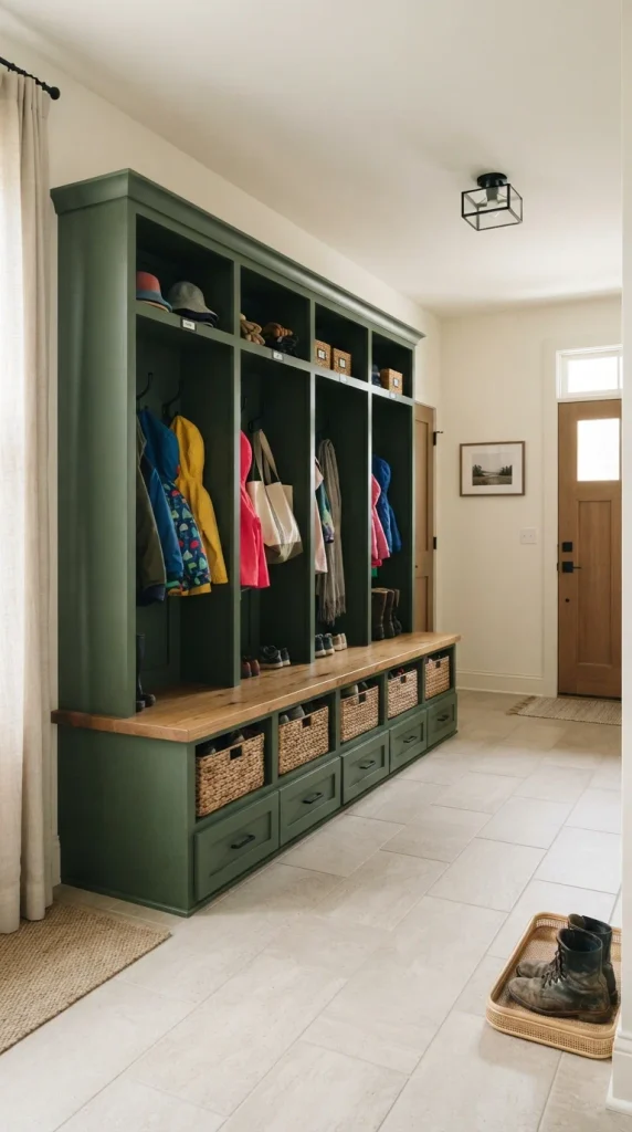 Add Green Mudroom Lockers