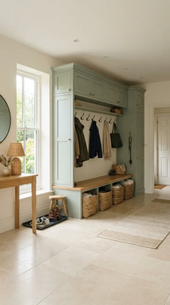 Choose Sage Green Mudroom Cabinets