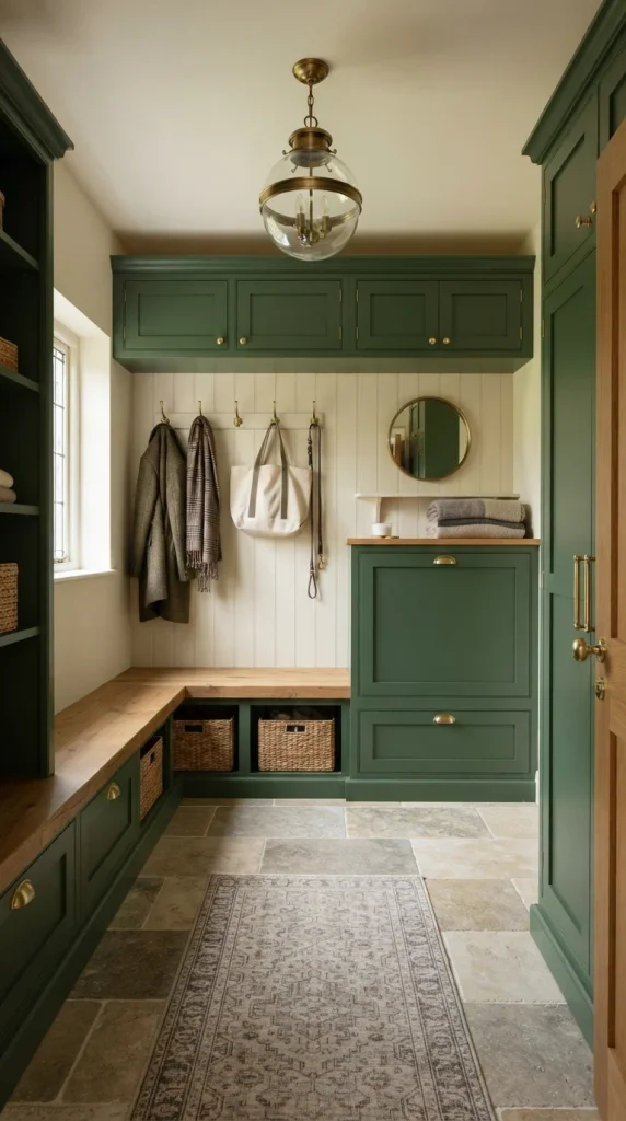 Use Brass Hardware With Green Cabinets