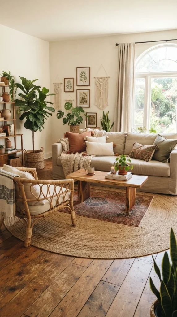 Use a Large Woven Rug