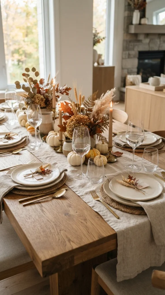 Use a Neutral Linen Runner