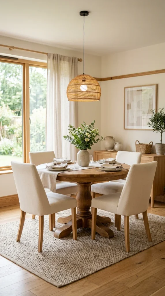 Use a Round Dining Table in a Smaller Room