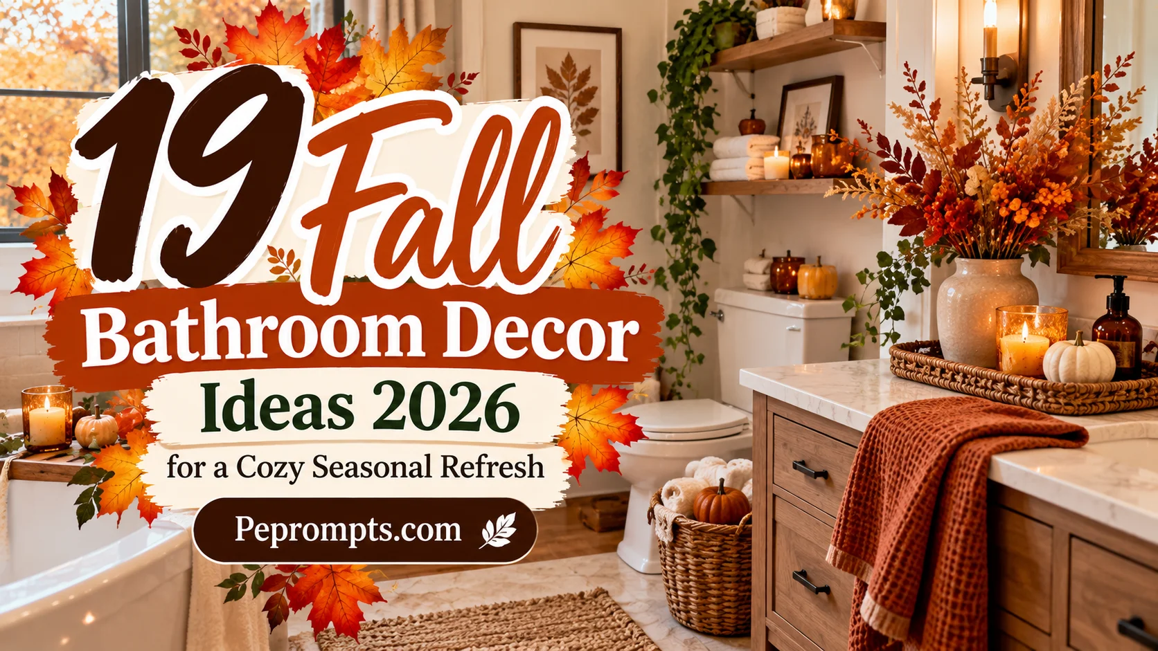19 Fall Bathroom Decor Ideas 2026 for a Cozy Seasonal Refresh