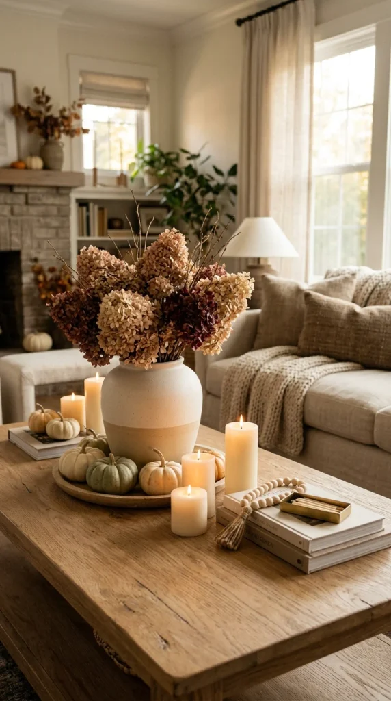 Add Dried Hydrangeas