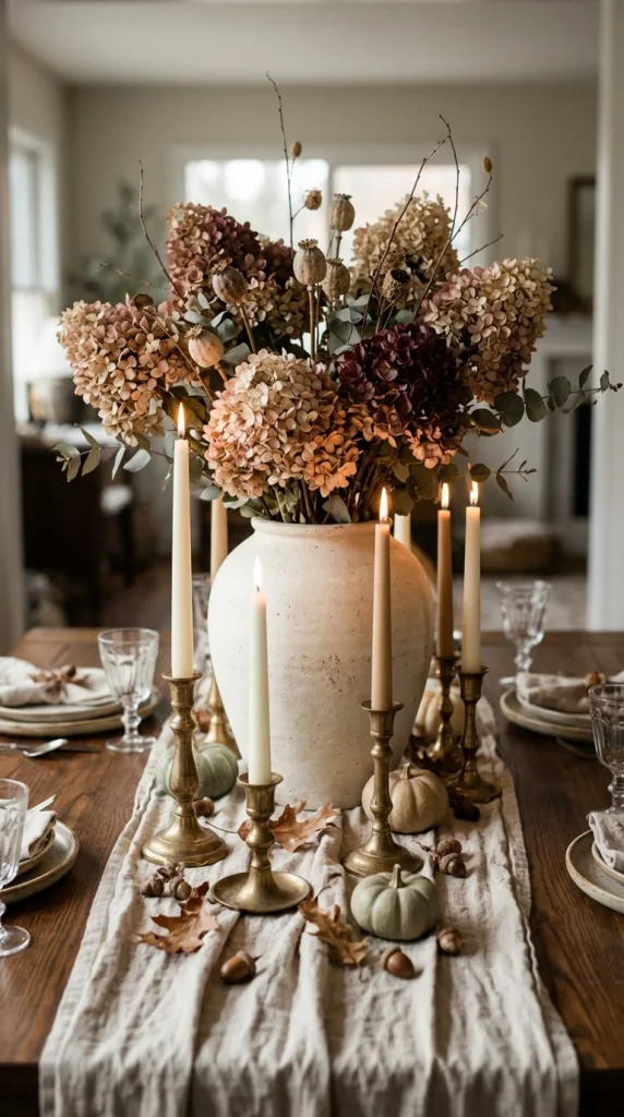 Add Dried Hydrangeas