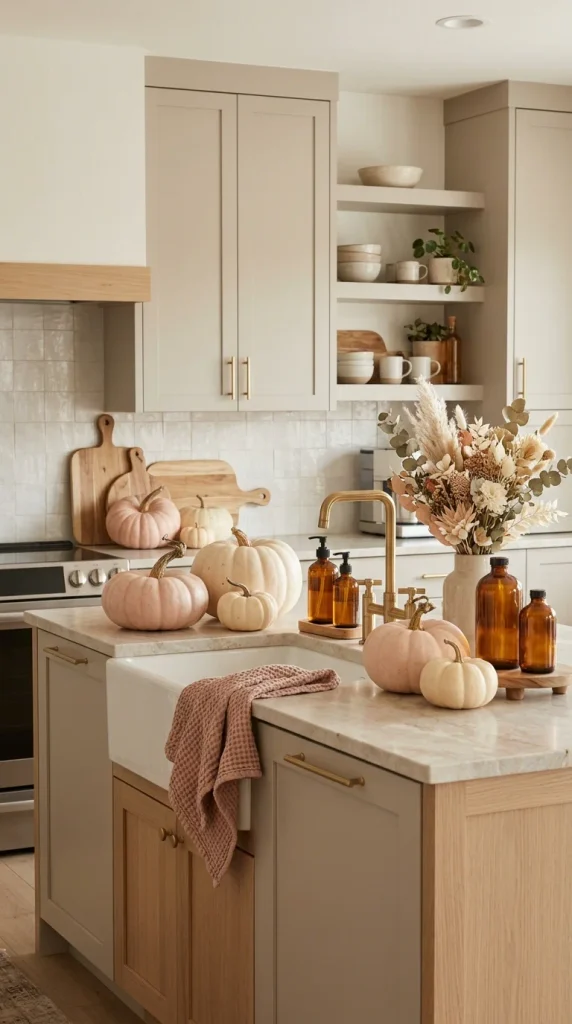 Add Pink Fall Decor to the Kitchen