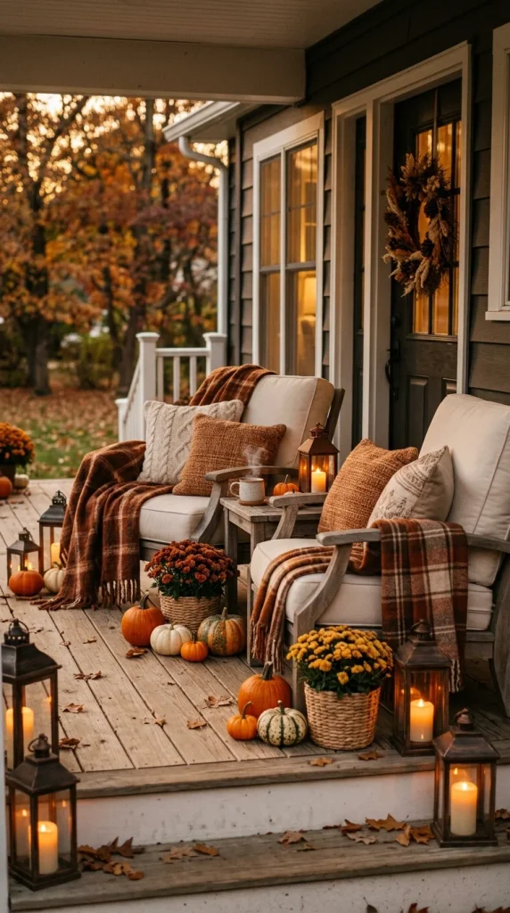 Add Plaid Blankets and Pillows