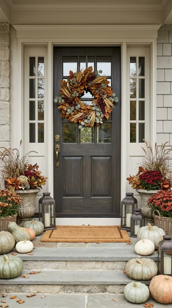Add a Fall Wreath to the Front Door