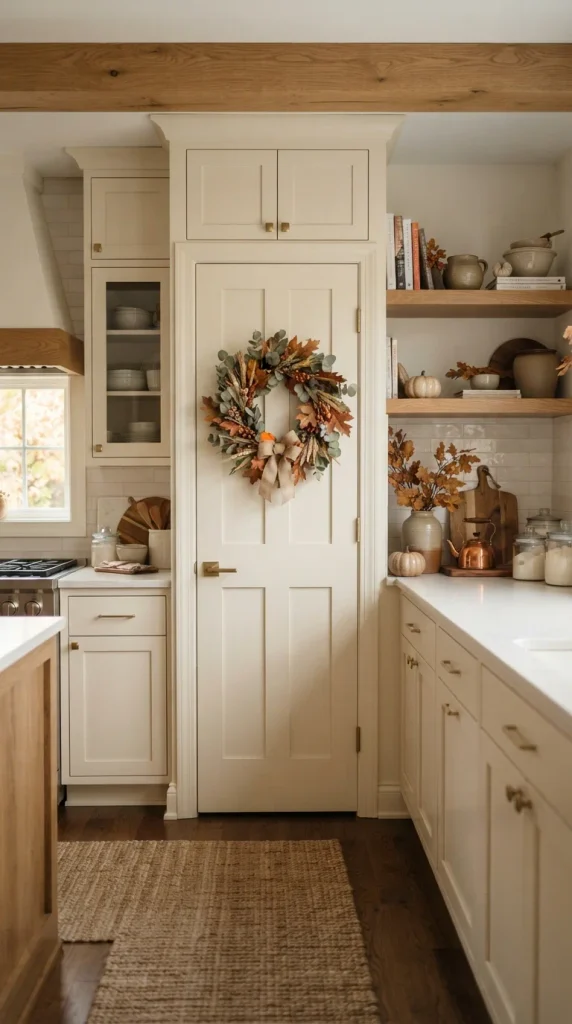 Add a Fall Wreath to the Kitchen