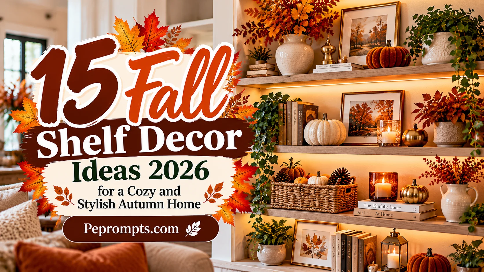 15 Fall Shelf Decor Ideas 2026 for a Cozy and Stylish Autumn Home