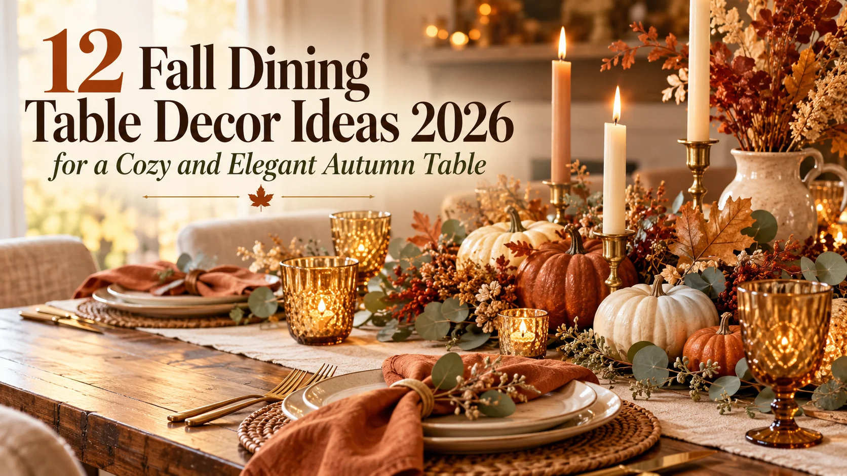 12 Fall Dining Table Decor Ideas 2026 for a Cozy and Elegant Autumn Table
