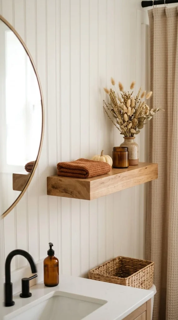 Create Fall Decor for a Small Bathroom
