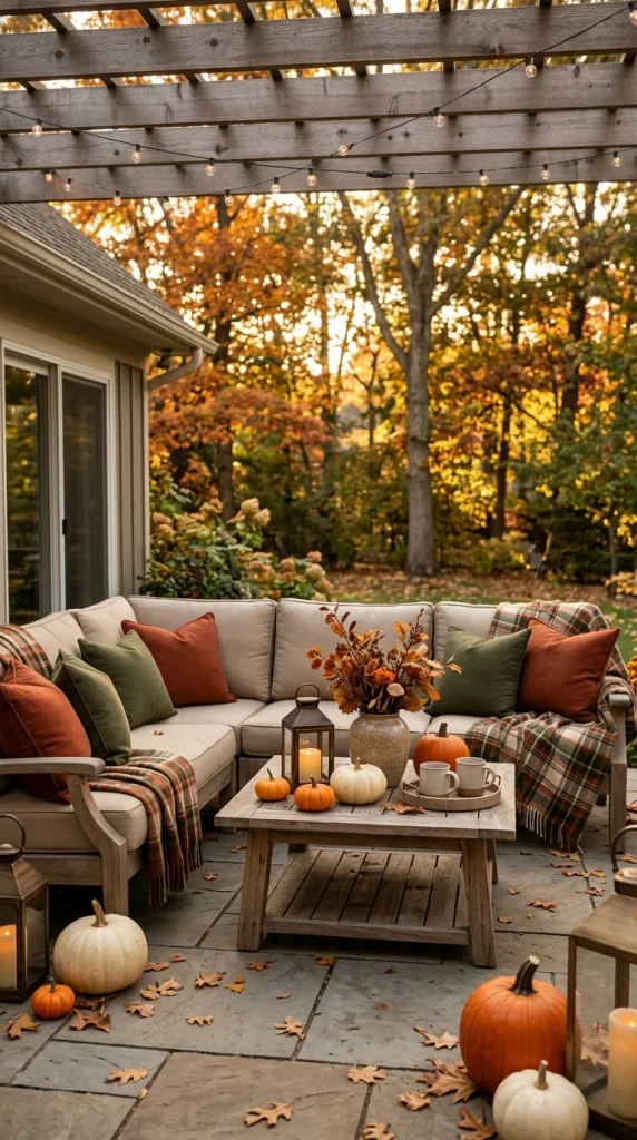 Create a Cozy Fall Outdoor Seating Area