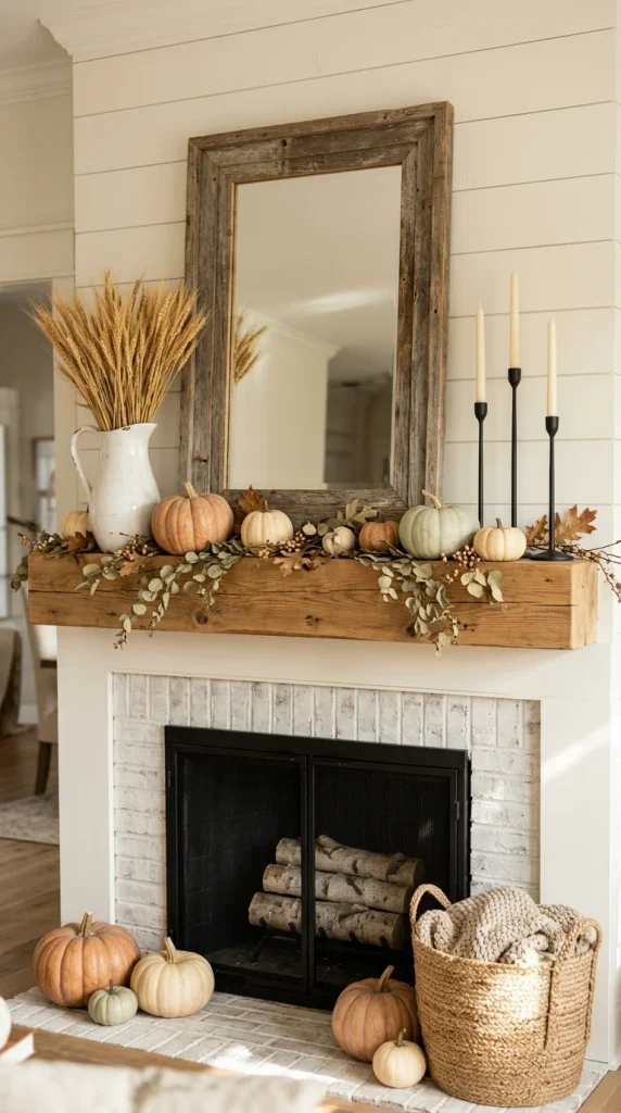 Create a Farmhouse Fall Mantle