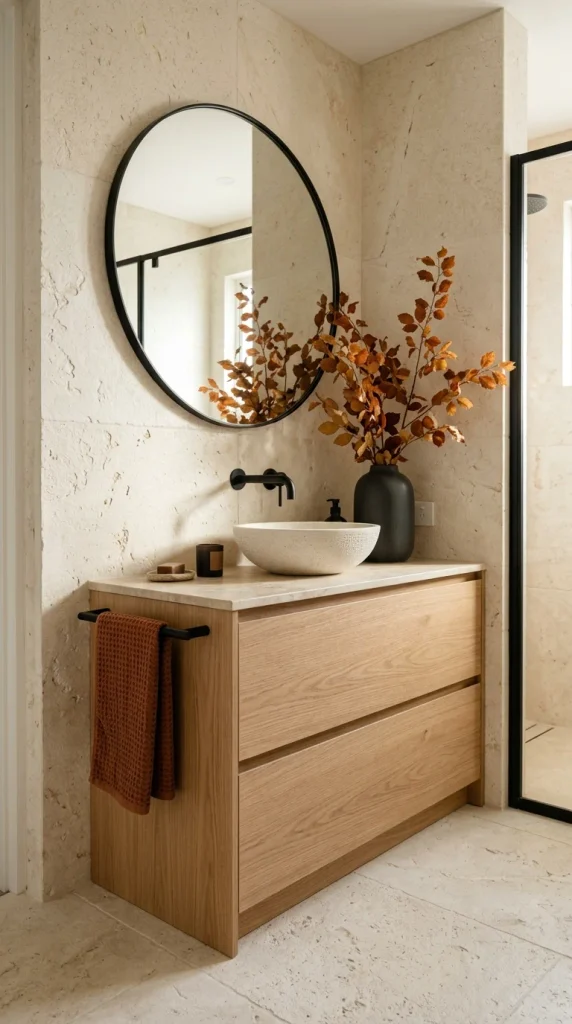 Create a Modern Fall Bathroom