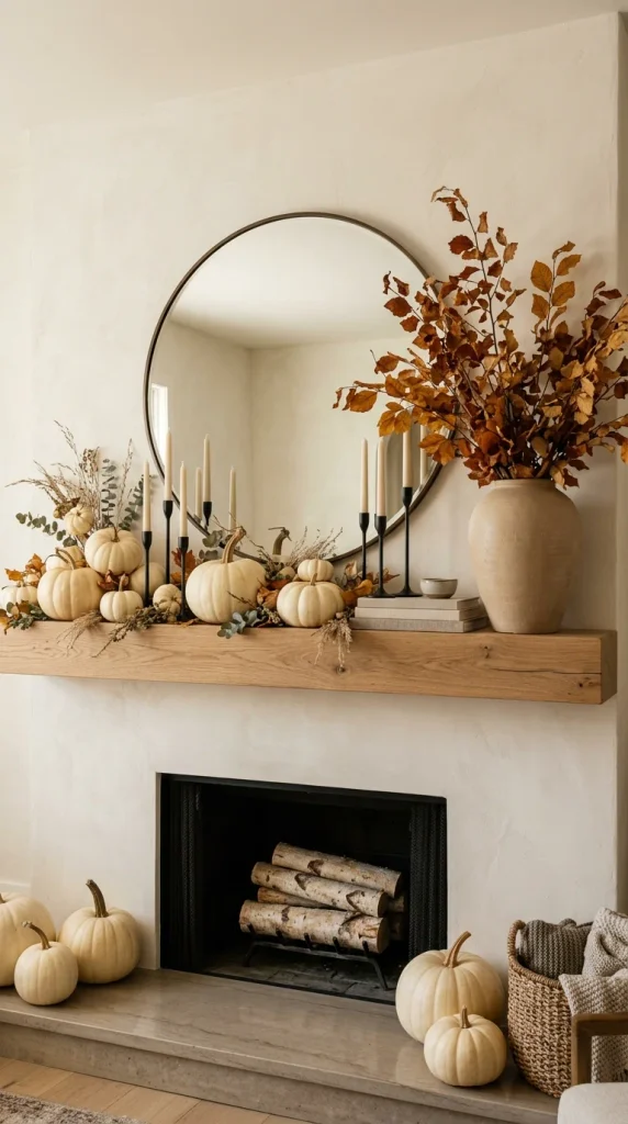 Create a Modern Fall Mantel