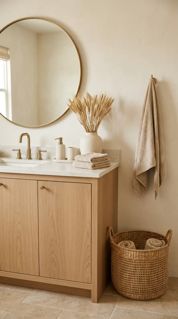 Create a Neutral Fall Bathroom
