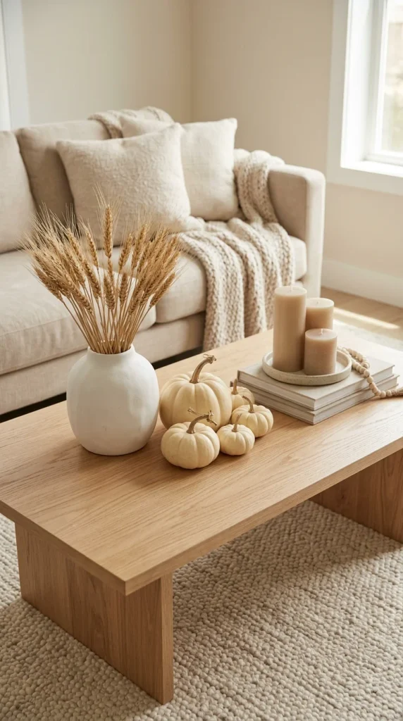Create a Neutral Fall Coffee Table