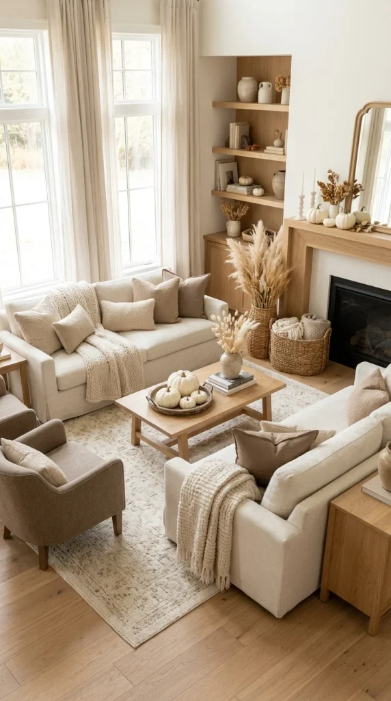 Create a Neutral Fall Living Room