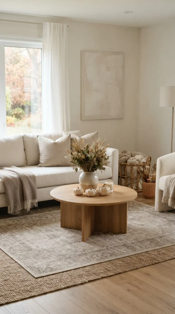 Create a Neutral Fall Living Room