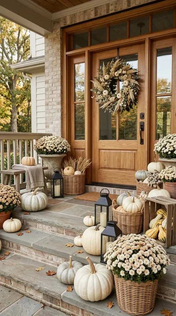 Decorate With White Pumpkins