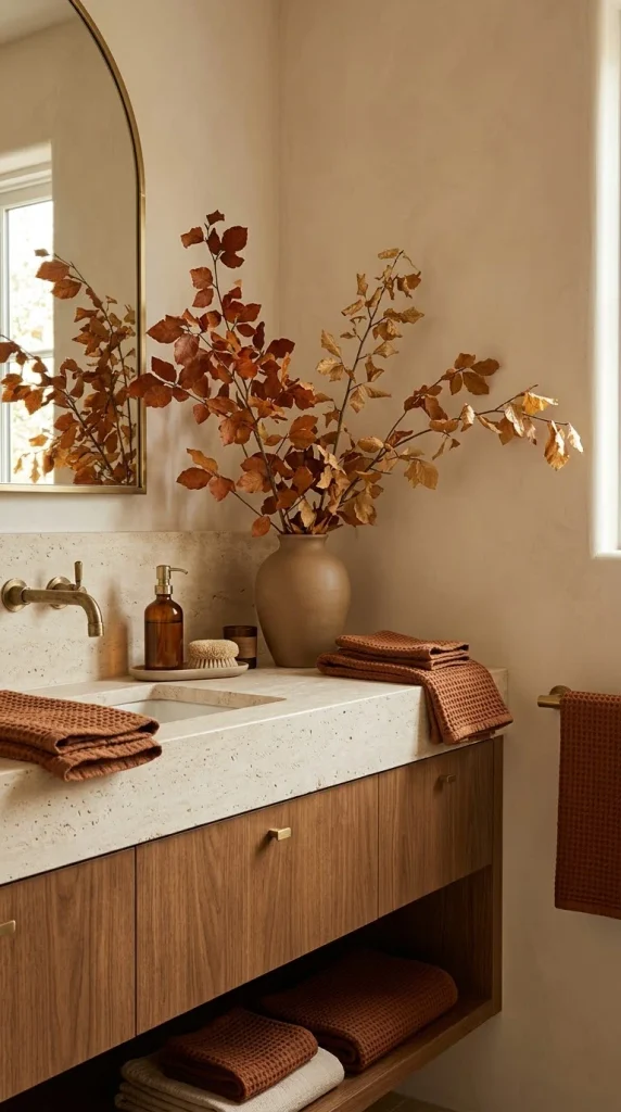 Keep Fall Bathroom Decor Simple