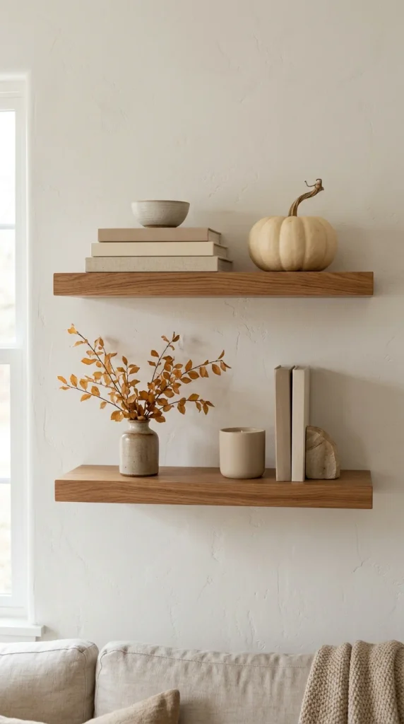 Keep Fall Shelf Decor Simple