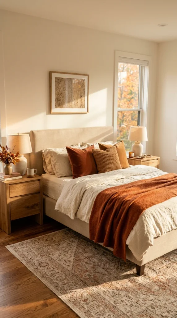 Layer Rust and Cream Bedding
