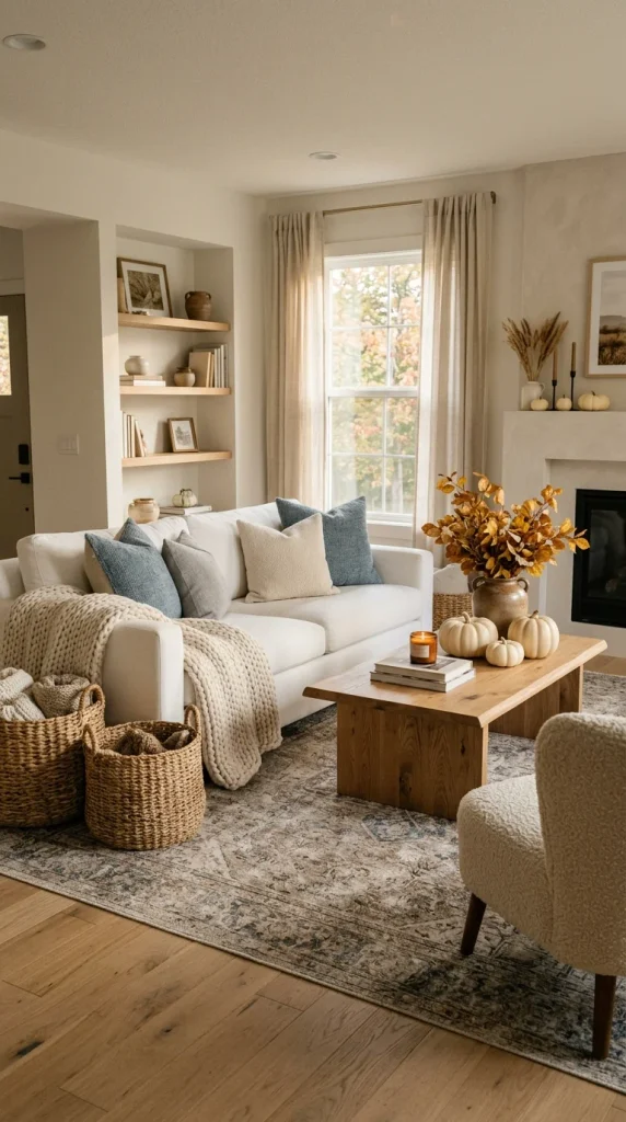 Mix Blue With Warm Wood