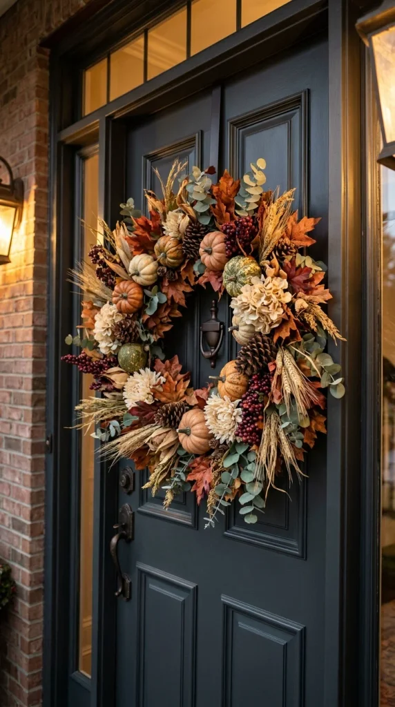 Mixed Autumn Harvest Wreath