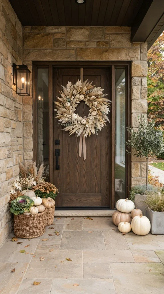 Neutral Cream and Beige Fall Wreath