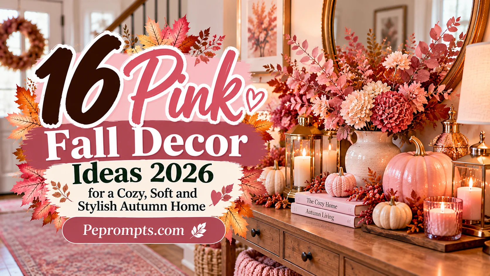 16 Pink Fall Decor Ideas 2026 for a Cozy, Soft and Stylish Autumn Home