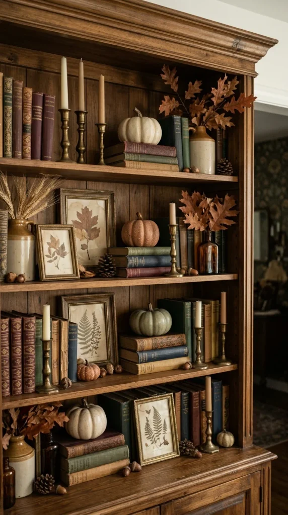 Style a Fall Shelf With Vintage Pieces