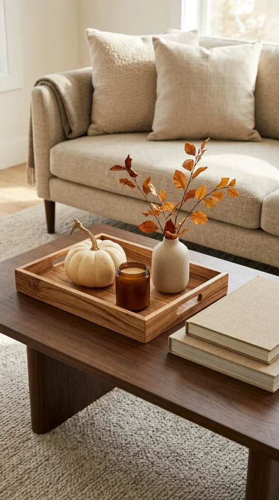 Style a Minimal Fall Coffee Table