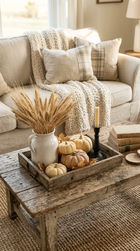 Style a Rustic Farmhouse Coffee Table
