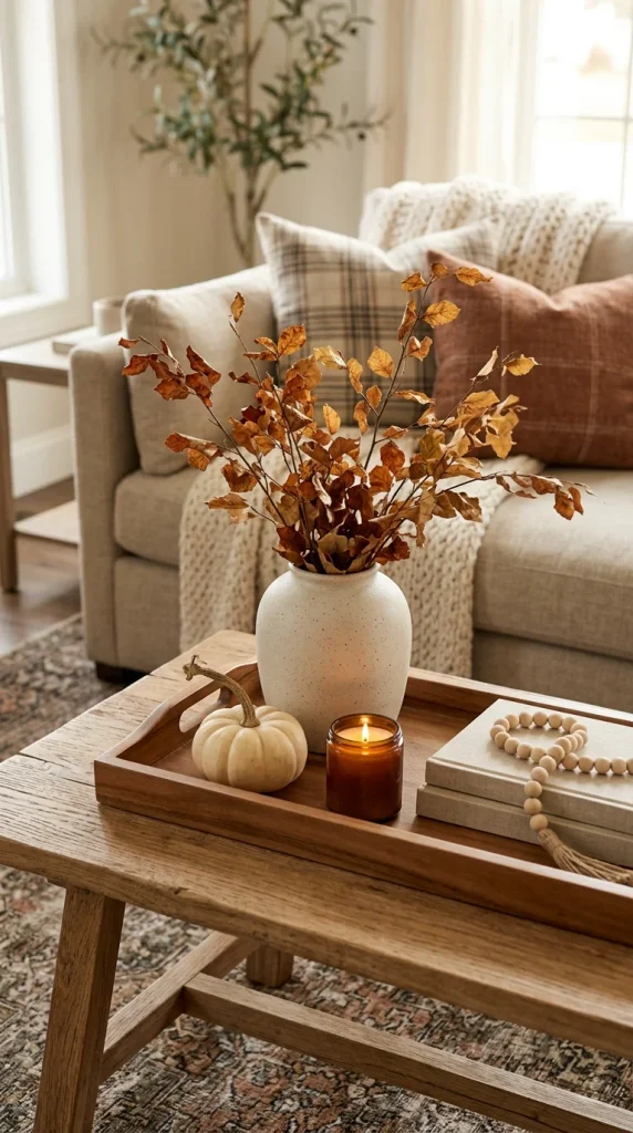Style a Wooden Tray With Fall Decor