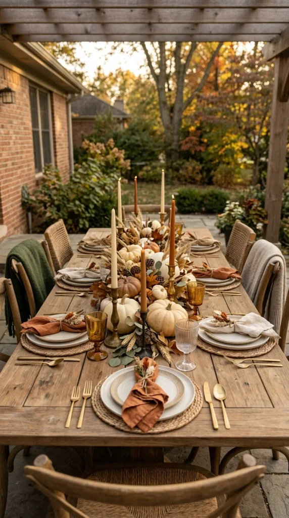 Style an Outdoor Dining Table for Fall