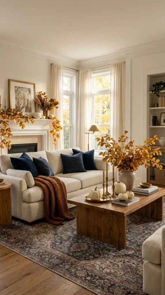 Try a Blue and Rust Fall Palette
