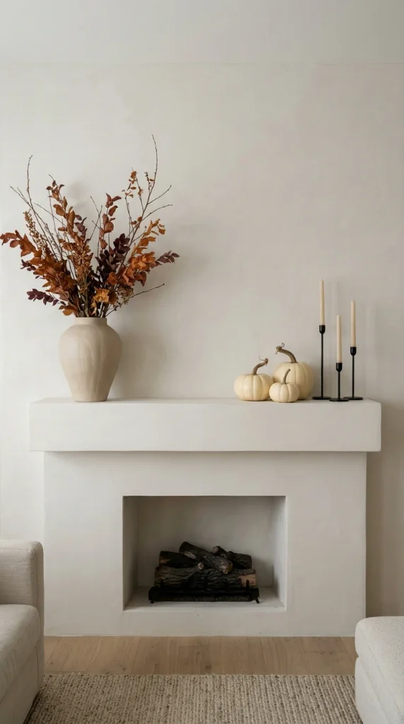 Try a Modern Minimalist Fall Mantle