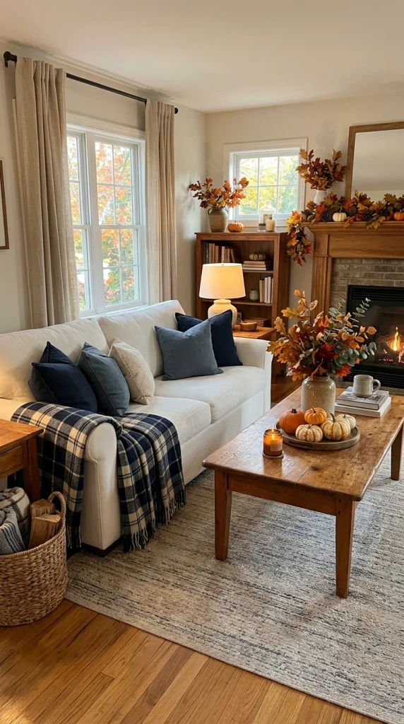 Use Navy and White Plaid