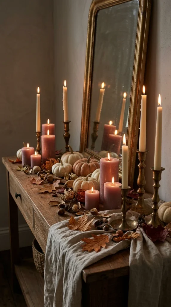Use Pink Candles for Warm Seasonal Styling