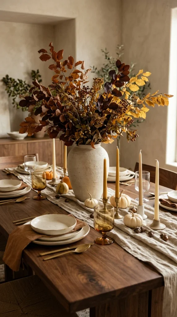 Use Tall Autumn Branches in a Vase