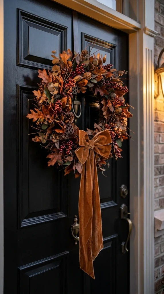 Velvet Ribbon Fall Wreath