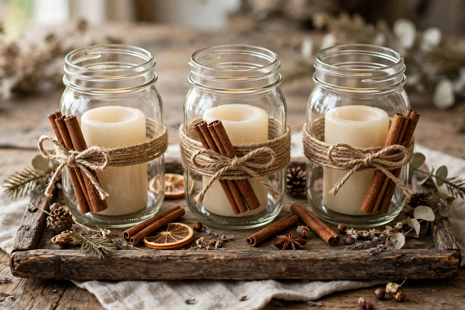 8. Use Mason Jars as Candle Holders