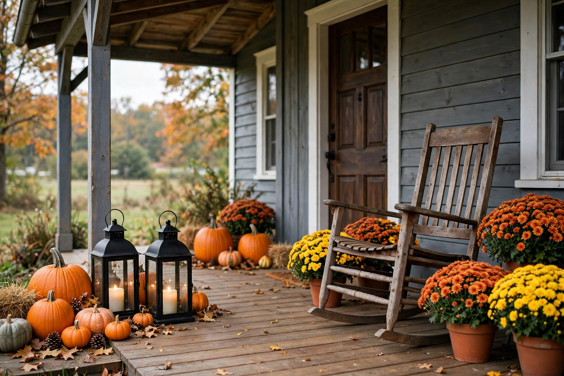 13. Add a Lantern Display on the Porch
