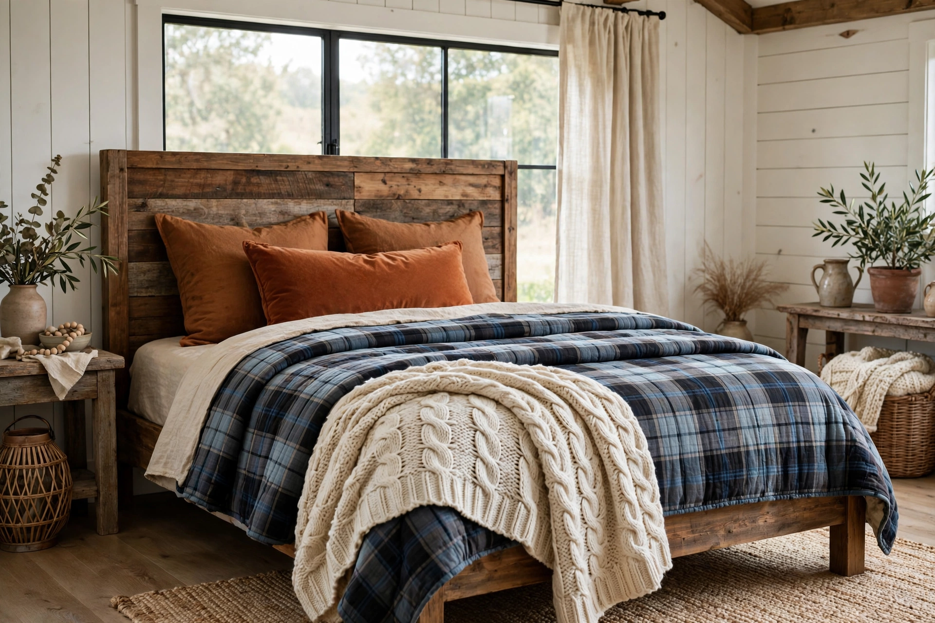 14. Dress the Bed With a Quilt and Knit Throw
