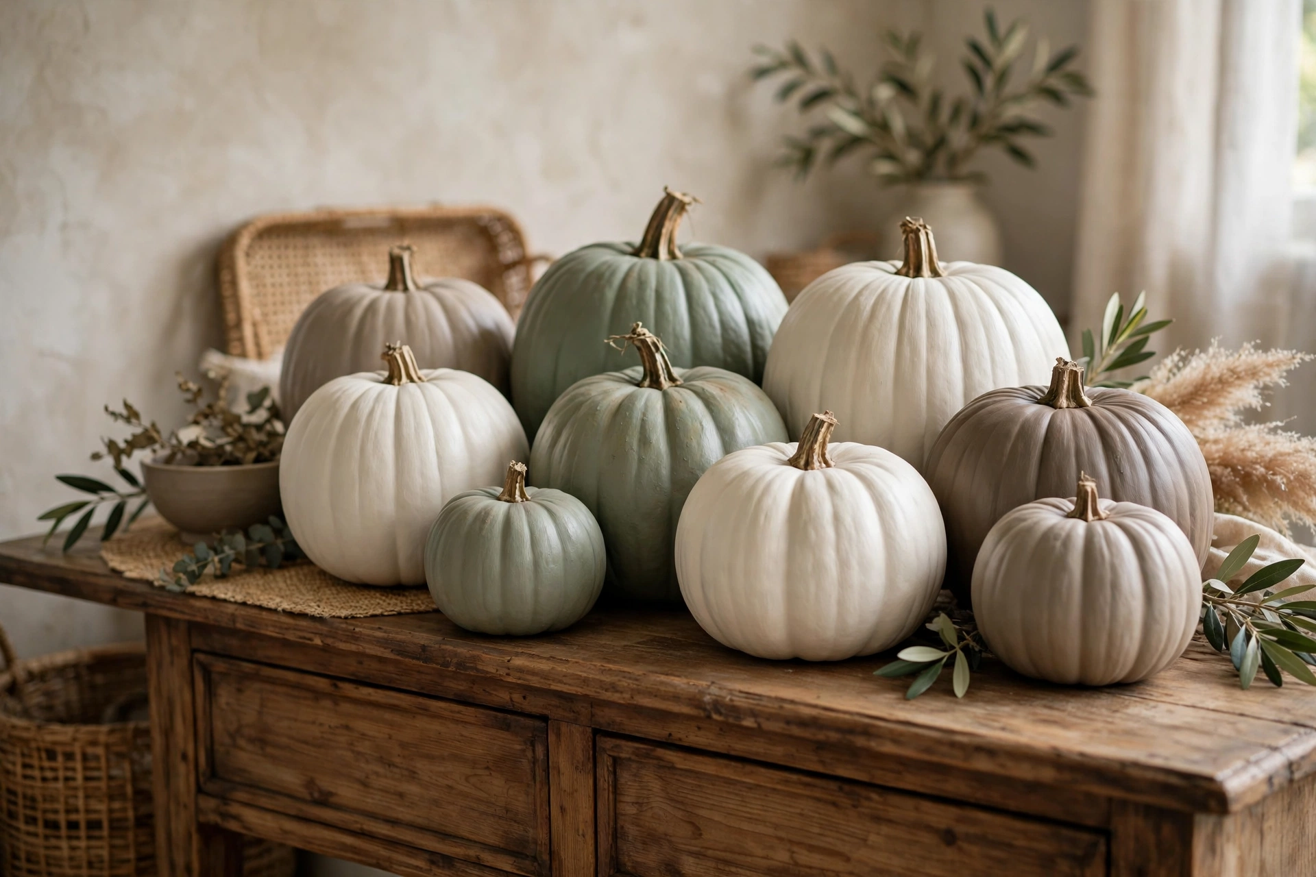 2. Paint Pumpkins in Matte Neutrals