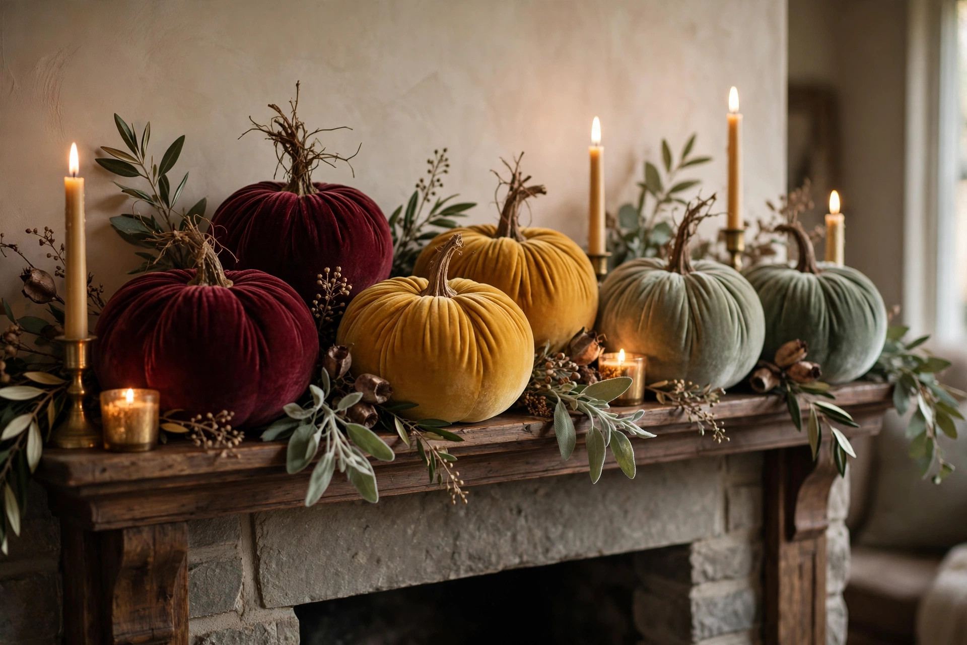 5. Try Velvet Pumpkins for an Elegant Look